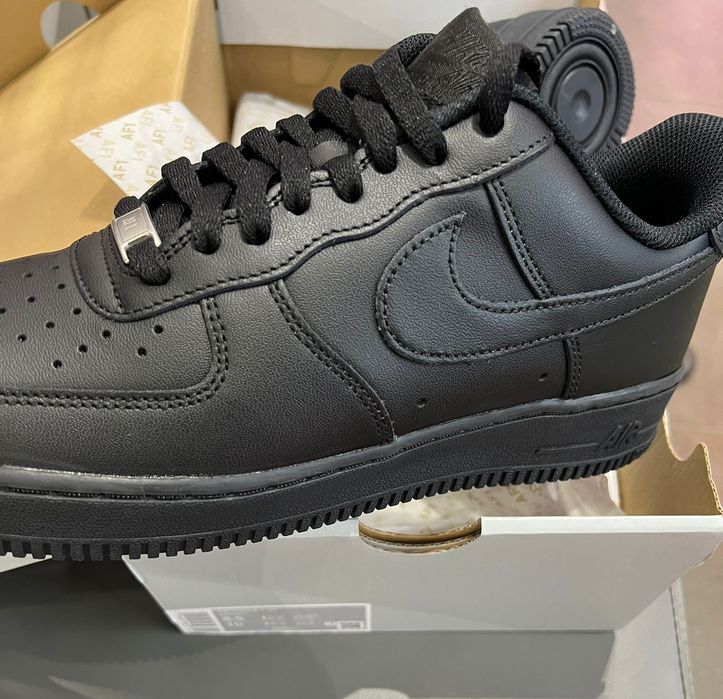 Nike air force 1 cale czarne  buty damskie 37 - PROMOCJA