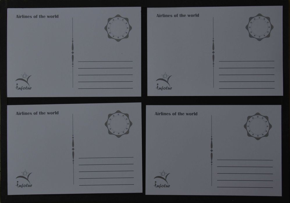 Postais - Lote de 8 unidades - companhias aéreas - X10382