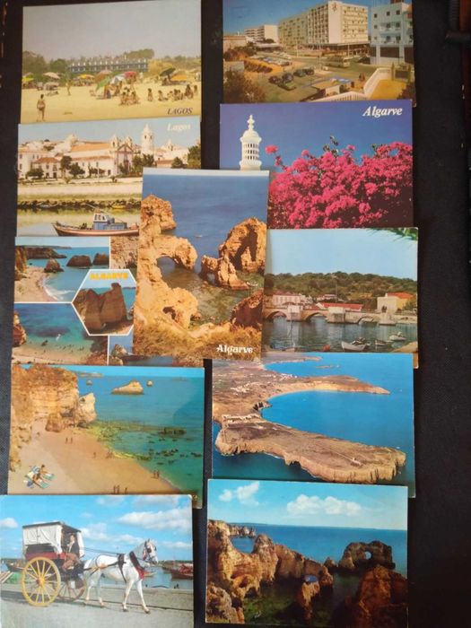 Lote de Postais Antigos do Algarve.