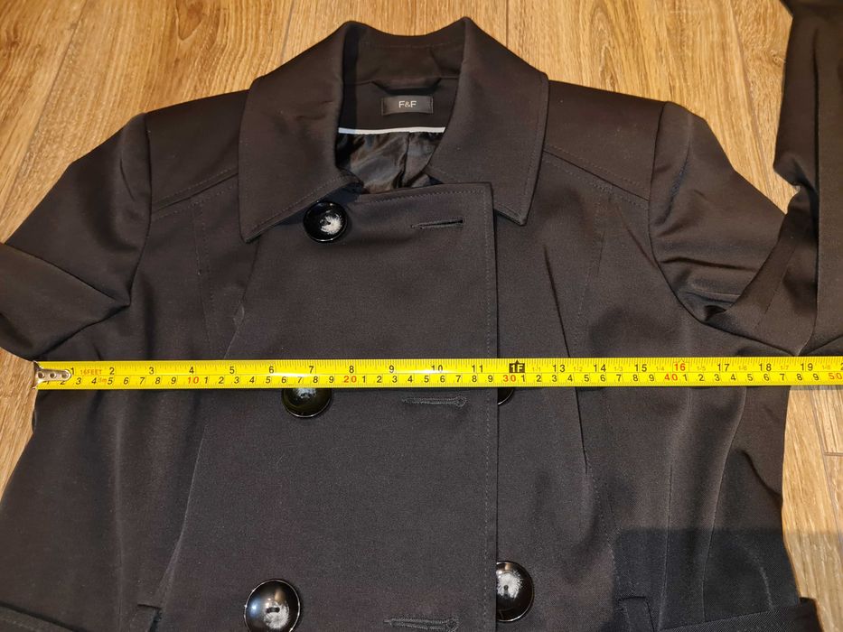 Płaszcz trencz czarny