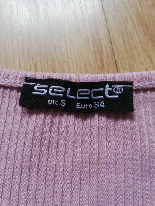 Różowa prążkowana bluzka Select XS 34