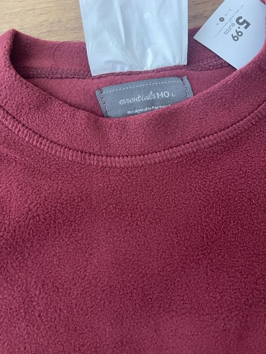 Camisola polar com gola redonda vermelha Modalfa