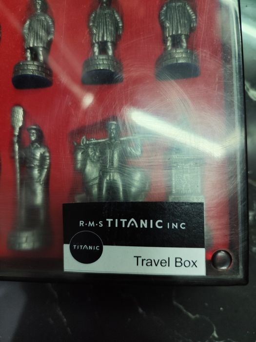 Tabuleiro de Xadrez vintage versão Travel Box Rms Titanic (1912)