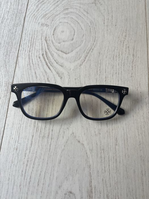 Czarne okulary zerowki Chrome Hearts