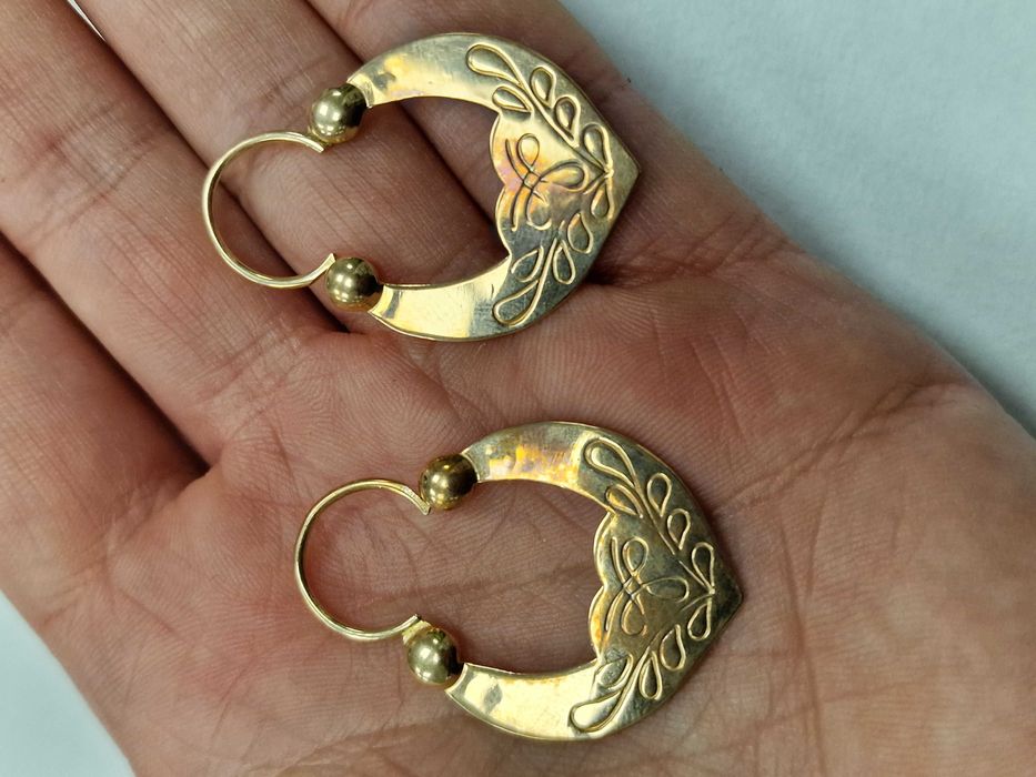 Złote kolczyki damskie/ 583/ 6.58 gram/ ZSRR/ lite/ od 1958 roku