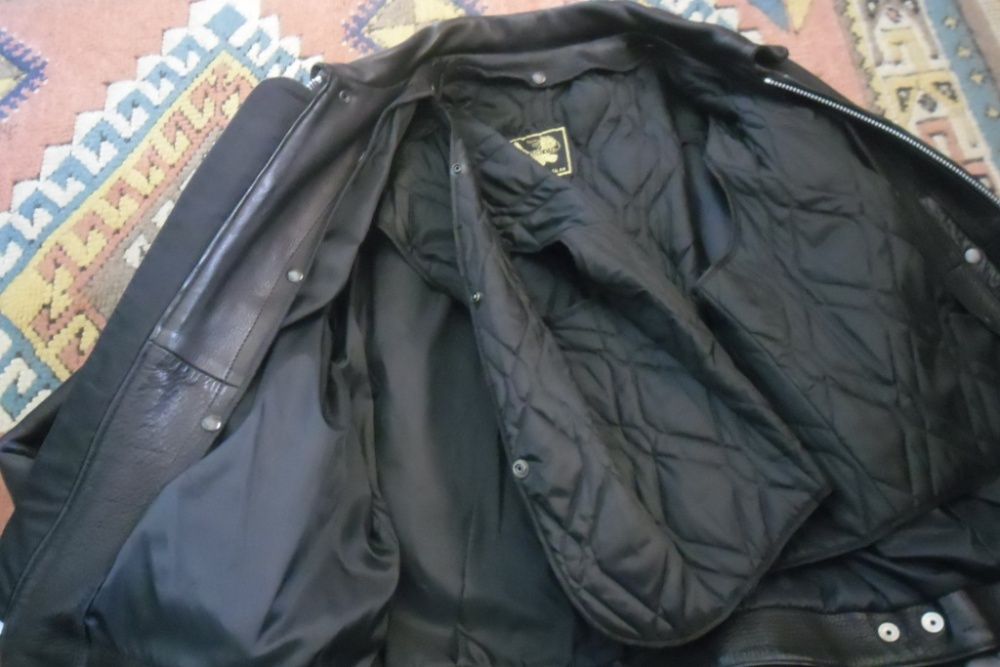 Blusão de pele Masculino Motard Middleton Tam.46 Preto