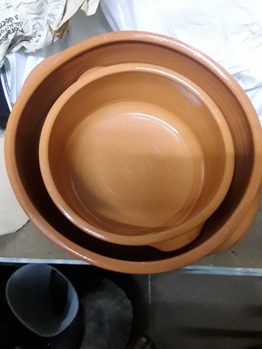 Tacho de barro c/tampa para arroz marisco caldeirada etc