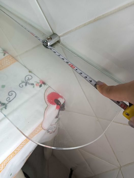 2 Prateleiras de Vidro 90cm + Suportes Inox