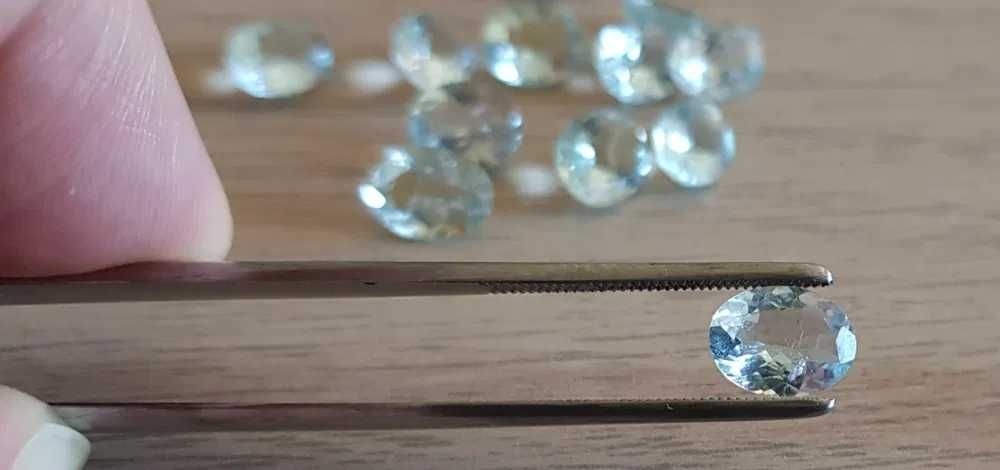 Pedra Natural Semi Precioso Lapidado Aquamarine 1.20 kilates