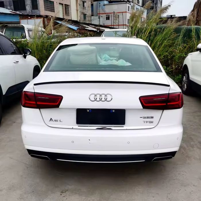 Спойлер багажника Audi A6 C7 2012-2018 сабля S6 S-line черный глянец