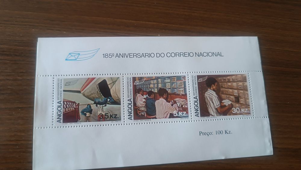 Selos Angola  185 aniversário