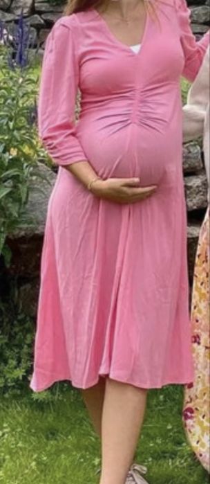 Sukienka ciążowa różowa H&M MAMA