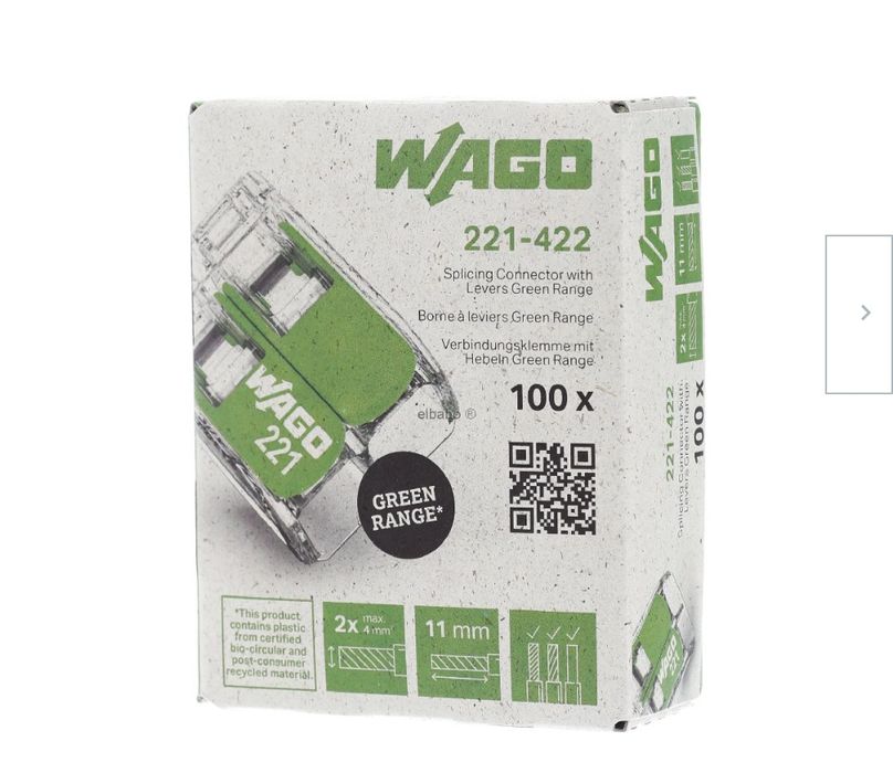 Wago 221-413 linka drut, wago 221-422 linka drut