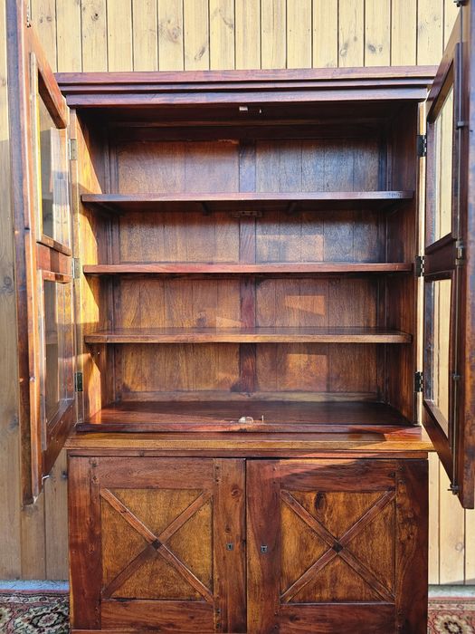 Witryna drewniana kolonialna prosta 140 cm #1614 Stylowy Węgrów