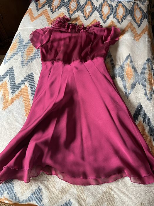 Vestido de cerimonia fuscia/bordeaux