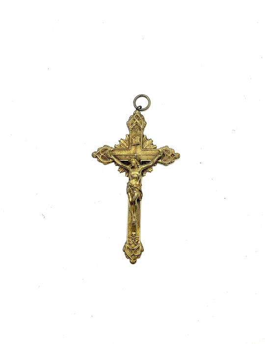 Cruxifixo antigo seculo 19 bronze