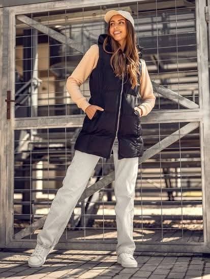 Kamizelka długa pikowana