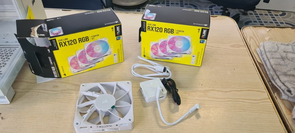 Ventoinhas corsair rgbCorsair iCUE LINK RX120 RGB Starter Kit