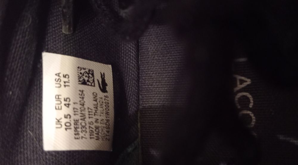 Buty Lacoste esparre 45 stan bdb