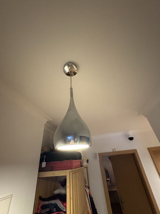 2 Candeeiros Suspensos Design Moderno Cromado (Par)