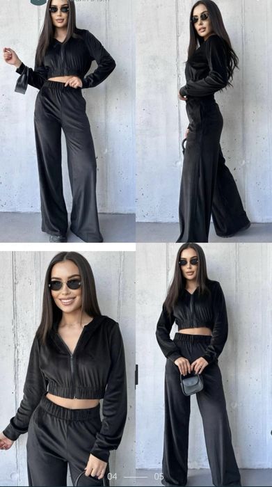 Костюм велюровий чорний