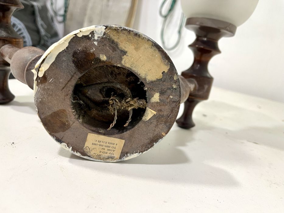 Kinkiet drewniany podwójny – styl klasyczny