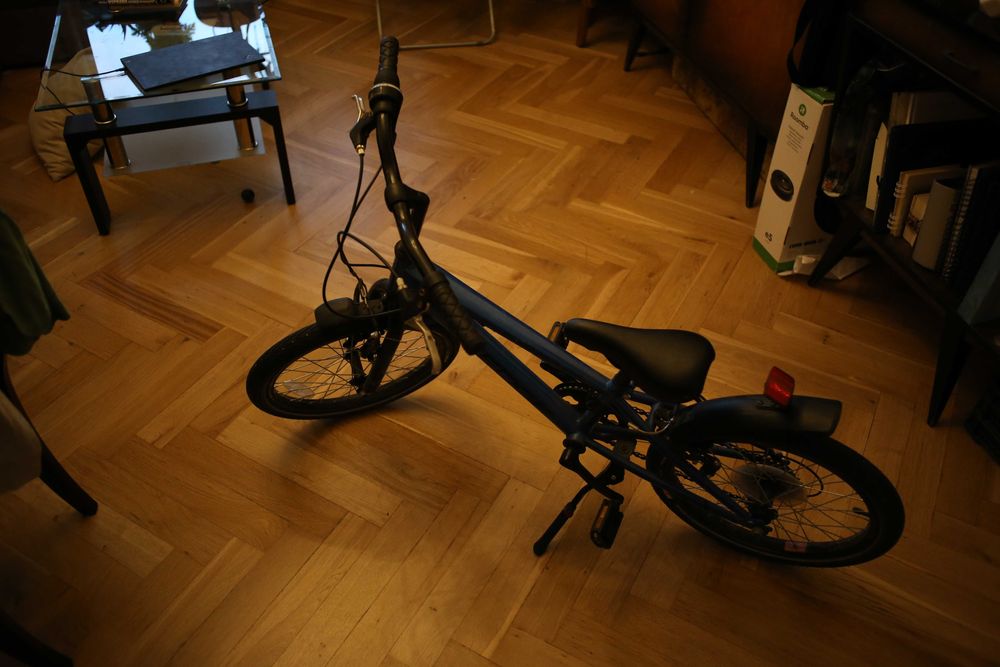 rower dziecięcy niebieski 18 cali