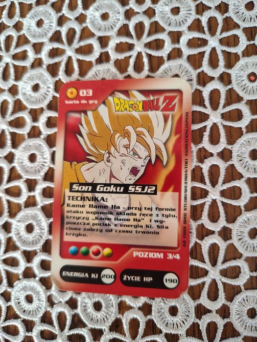 Dragon Ball Z/Son Goku SSJ2 /Chio 3.karta kolekcjonerska
