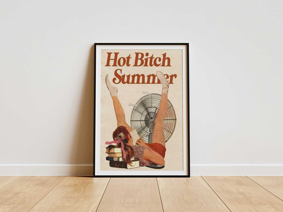 Plakat Hot Bitch Summer Vintage style