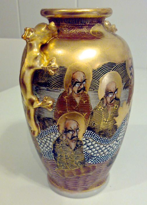 Vaso Japonês Satsuma 1868 a 1912 Meiji