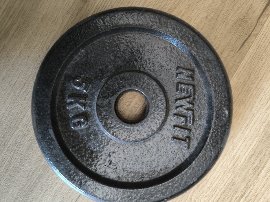 Barra de musculação 120 cm + 2 discos de 5kg