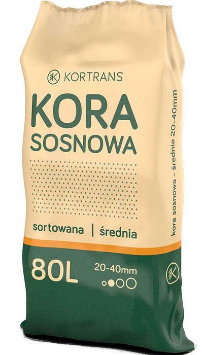 Kora sosnowa średnia 20-40 mm worek 80 litrów