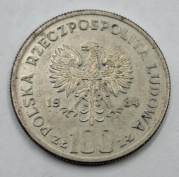 Stara moneta kolekcjonerska 100 zł 40 lat PRL 1984 Polska