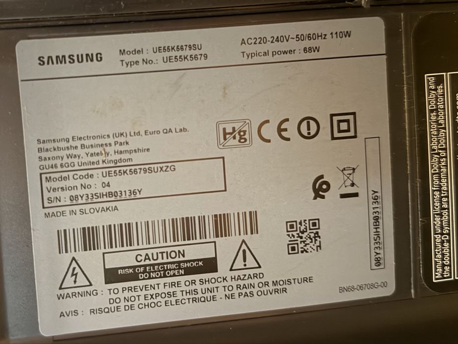 Телевізор Samsung 55” Smart TV