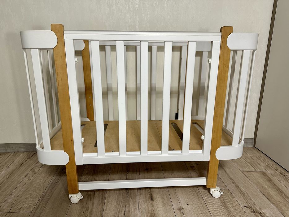 Дитяче ліжко МамаТато Люлька, з розширенням і маятником +матраси