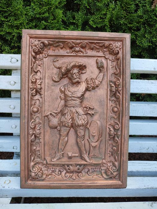 Stary kafel piecowy - rycerz - XIX wiek