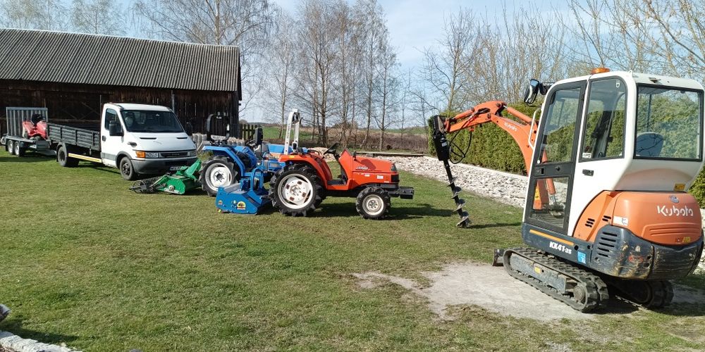 Usługi glebogryzarką separacyjną , wiertnicą,kosiarką bijakową, minikoparka