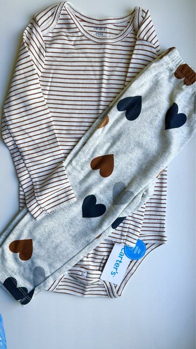 Набір carters 24 м комплект картерс боді на довгий рукав