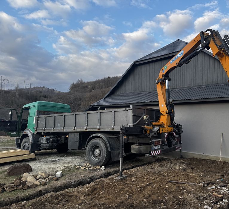 Маніпулятор Самоскид Воловець Пилипець  | Кран доставка пісок щебінь