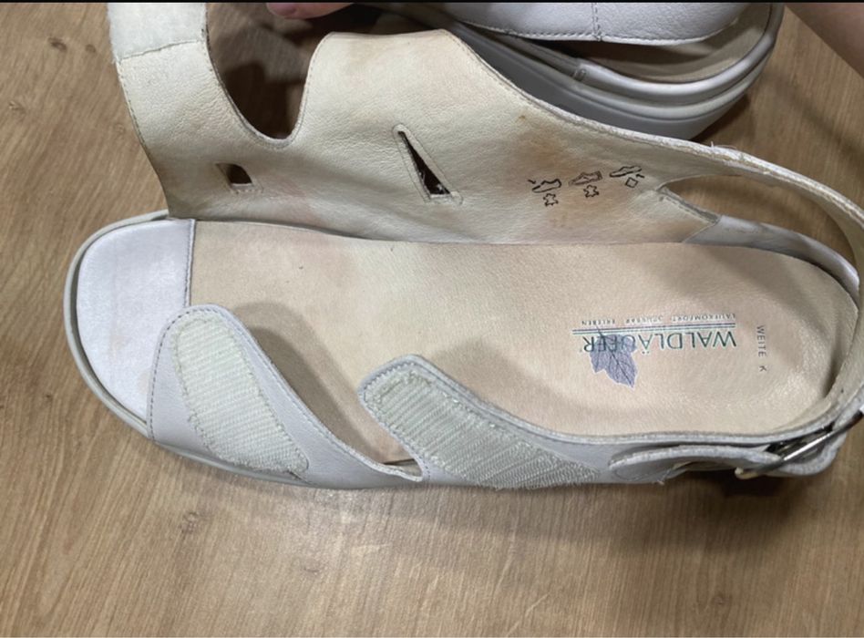 waldläufer weite k sandały ortopedyczne zdrowotne biale 39