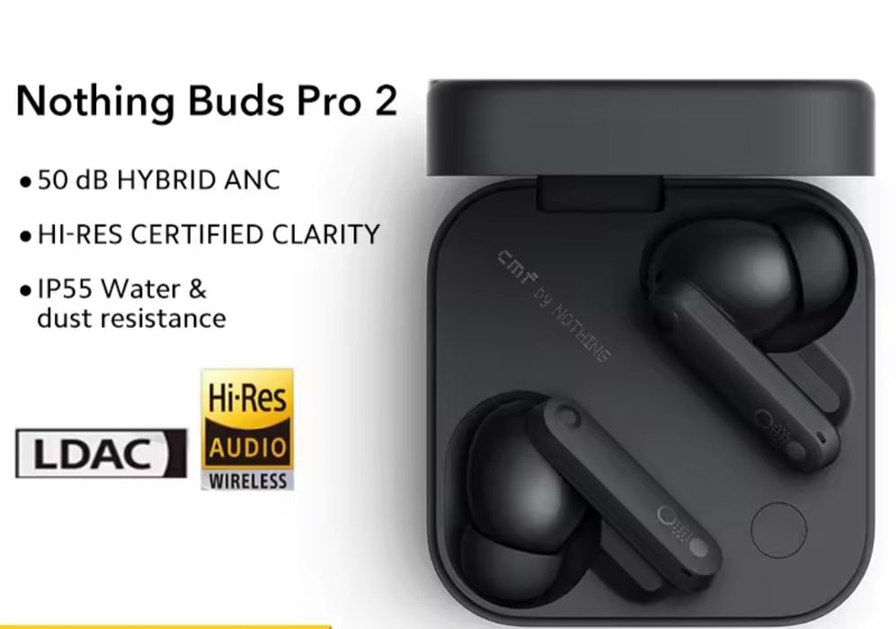 В наявності Бездротові навушники CMF by Nothing Buds Pro 2 Light Grey