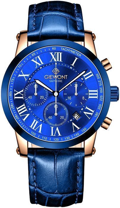 Zegarek Męski Giewont Chronograph  Miedziano Niebieski GW6260-A5