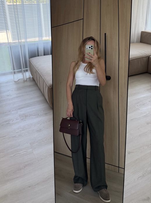Брюки Uniqlo висока-низька посадка