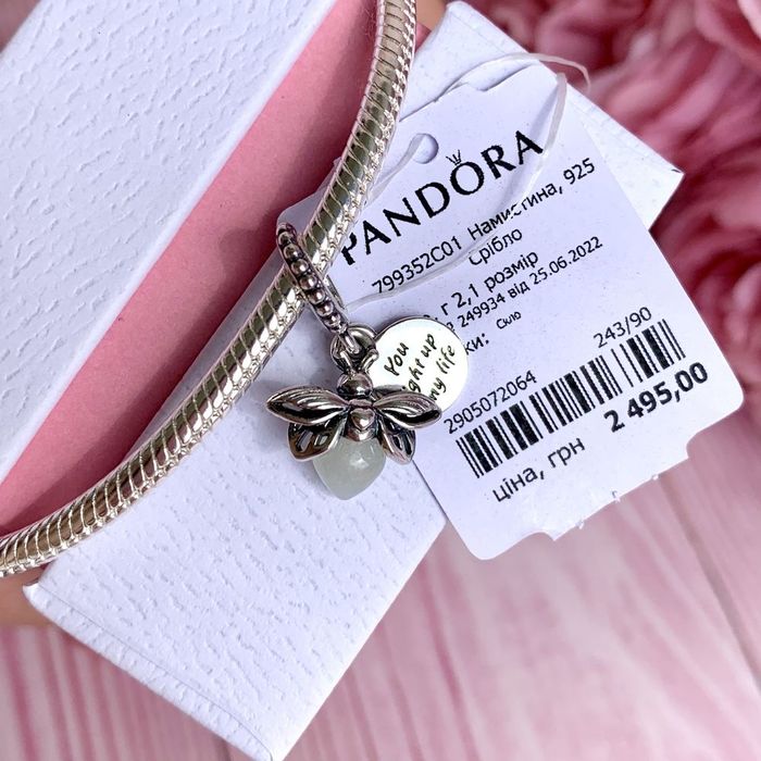 Шарм пандора срібло 925 намистина pandora підвіска «світлячок» кліпса бусина на браслет оригінальний пандора новий бірка пломба