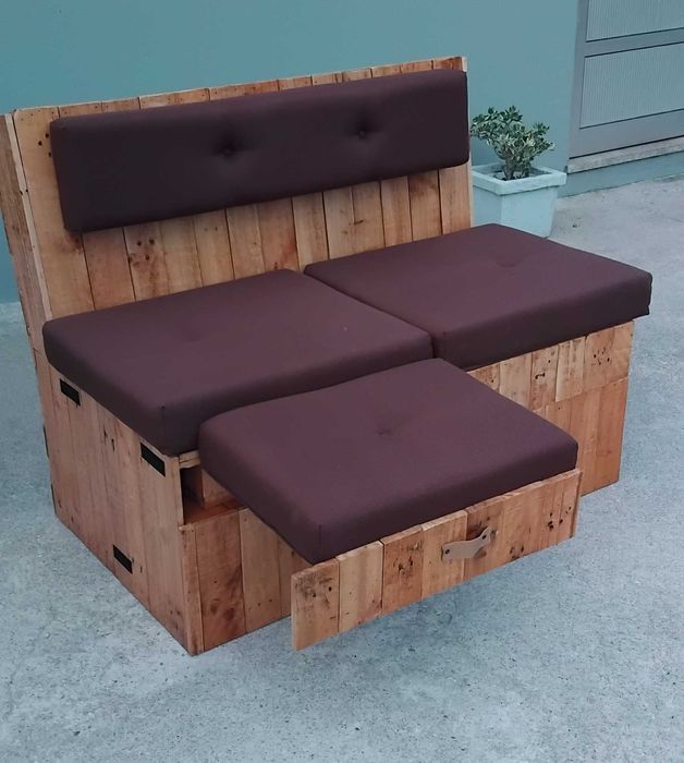 Sofá em Paletes Artesanal Extensivel - 130€ Negociáveis