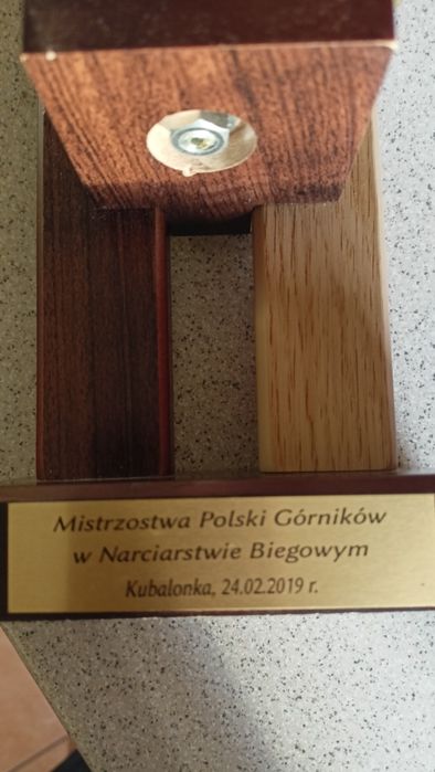 Statuetka narciarza nagroda w zawodach sportowych