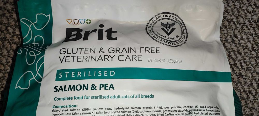 BRIT Grain Free Veterinary CareCat Sterilised Salmon Pea 5кг ПОДАРУНОК