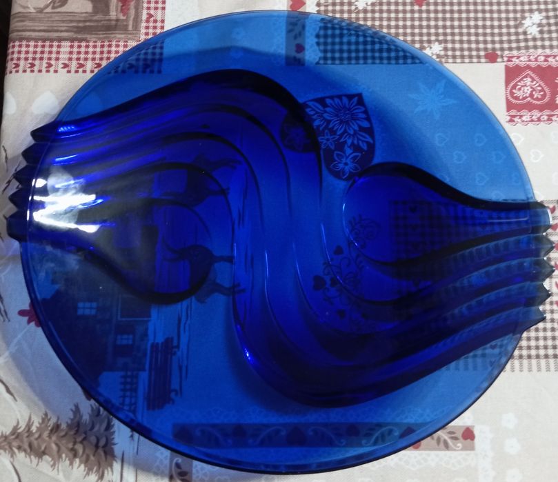 Prato de vidro azul Luminarc