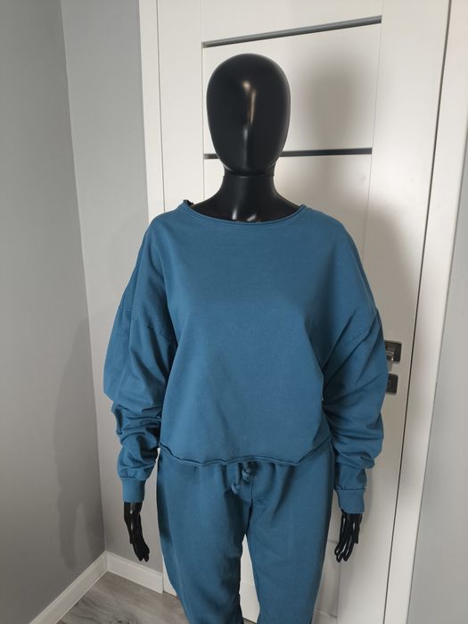 Dres damski komplet dresowy Made In Italy odcień morski uniwersalny