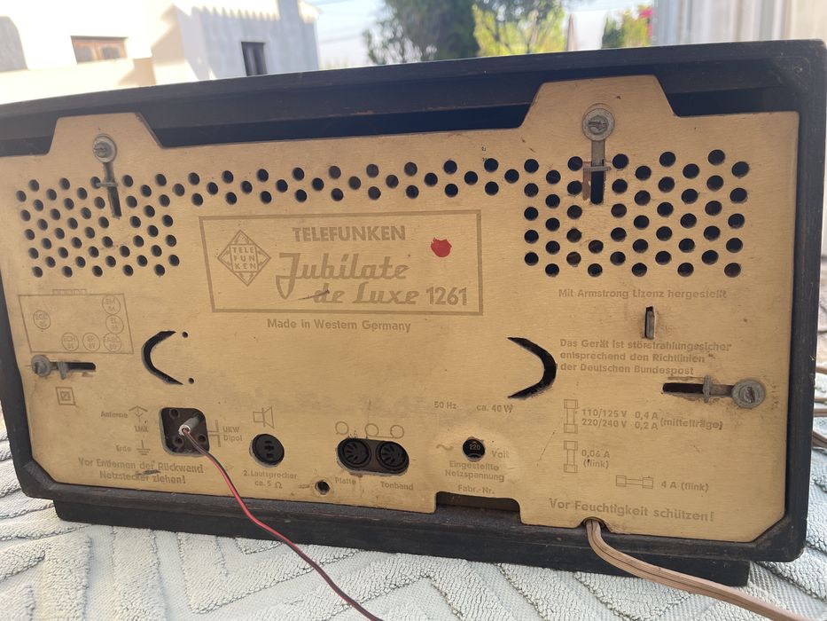 Rádio Telefunken a funcionar